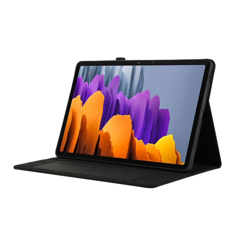 For Samsung Galaxy Tab S10 FE / S9 FE Fabric Texture Horizontal Flip Leather Tablet Case(Black) by bashfashion