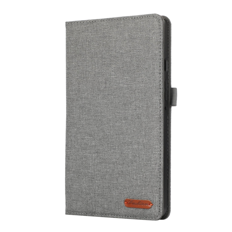 For Samsung Galaxy Tab A9 Fabric Texture Horizontal Flip Leather Tablet Case(Grey) by bashfashion