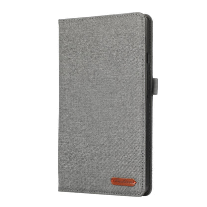 For Samsung Galaxy Tab A9 Fabric Texture Horizontal Flip Leather Tablet Case(Grey) by bashfashion
