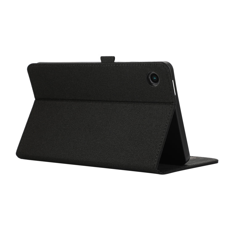 For Samsung Galaxy Tab A9+ Fabric Texture Horizontal Flip Leather Tablet Case(Black) by bashfashion