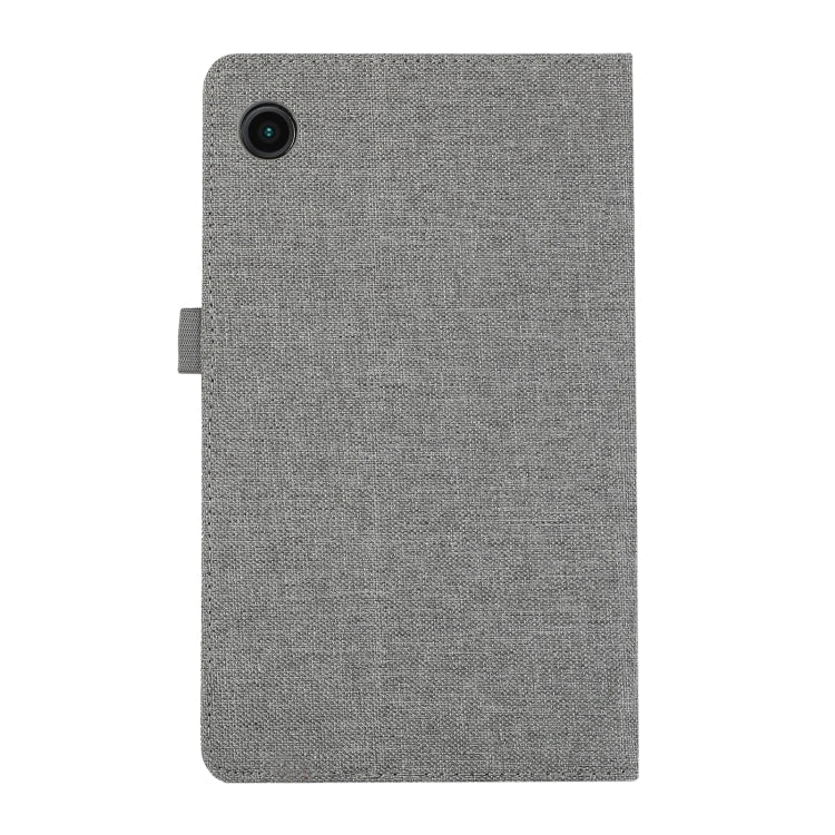 For Samsung Galaxy Tab A9+ Fabric Texture Horizontal Flip Leather Tablet Case(Grey) by bashfashion