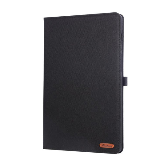 For Samsung Galaxy Tab S10 FE+ Fabric Texture Horizontal Flip Leather Tablet Case(Black) by bashfashion