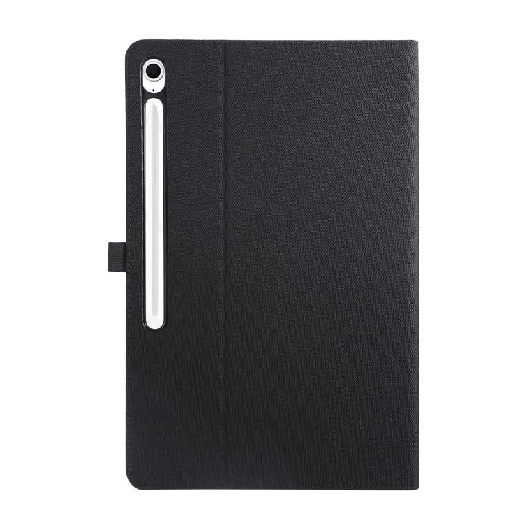 For Samsung Galaxy Tab S10 FE+ Fabric Texture Horizontal Flip Leather Tablet Case(Black) by bashfashion