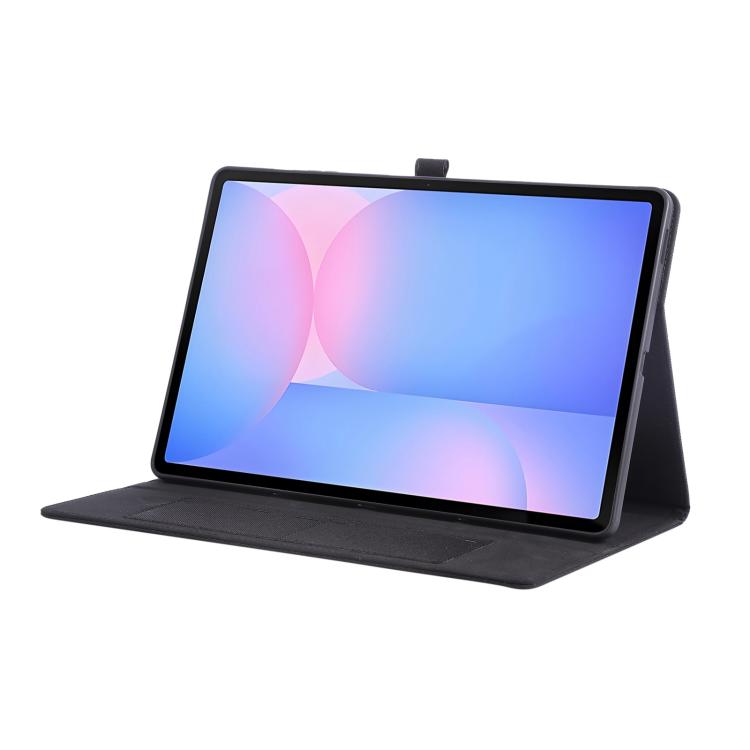 For Samsung Galaxy Tab S10 FE+ Fabric Texture Horizontal Flip Leather Tablet Case(Black) by bashfashion