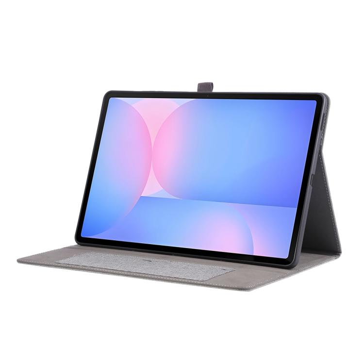 For Samsung Galaxy Tab S10 FE+ Fabric Texture Horizontal Flip Leather Tablet Case(Grey) by bashfashion