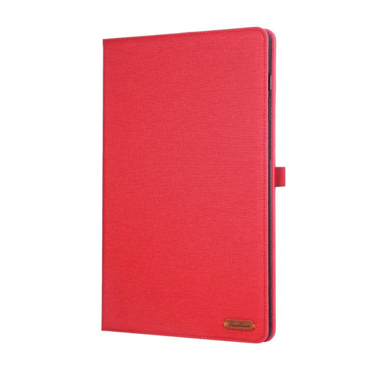 For Samsung Galaxy Tab S10 FE+ Fabric Texture Horizontal Flip Leather Tablet Case(Red) by bashfashion