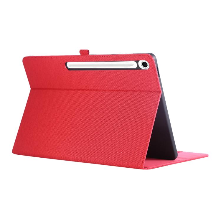 For Samsung Galaxy Tab S10 FE+ Fabric Texture Horizontal Flip Leather Tablet Case(Red) by bashfashion