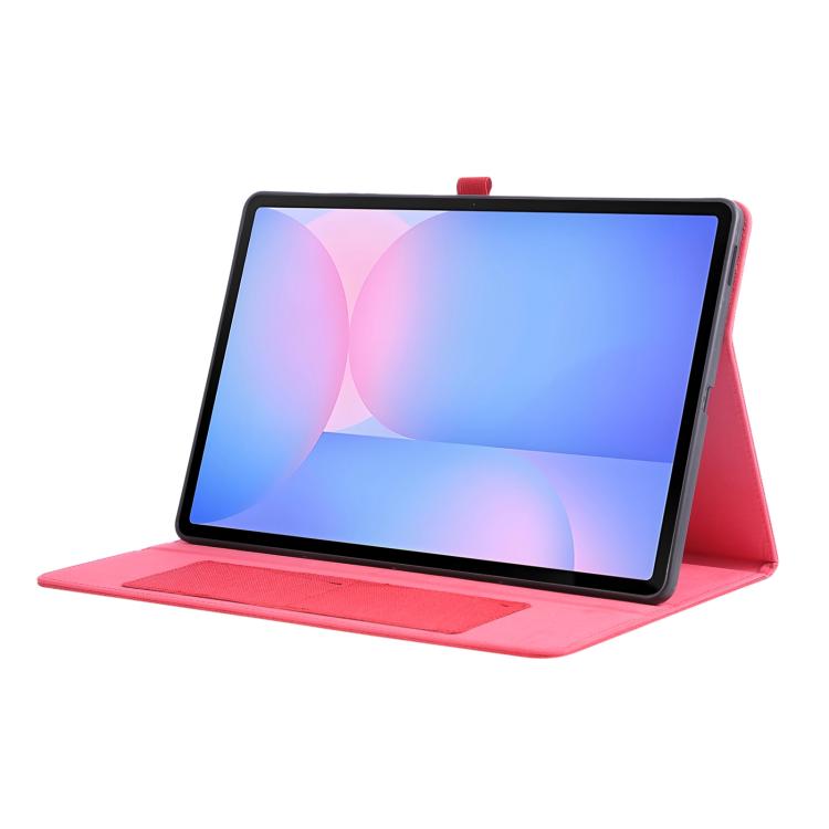 For Samsung Galaxy Tab S10 FE+ Fabric Texture Horizontal Flip Leather Tablet Case(Red) by bashfashion