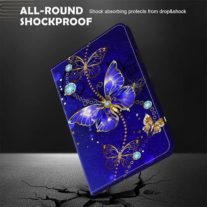 For iPad Air 11 2024 / Pro 11 2022 Crystal Texture Painted Leather Tablet Case(Diamond Butterflies) by bashfashion
