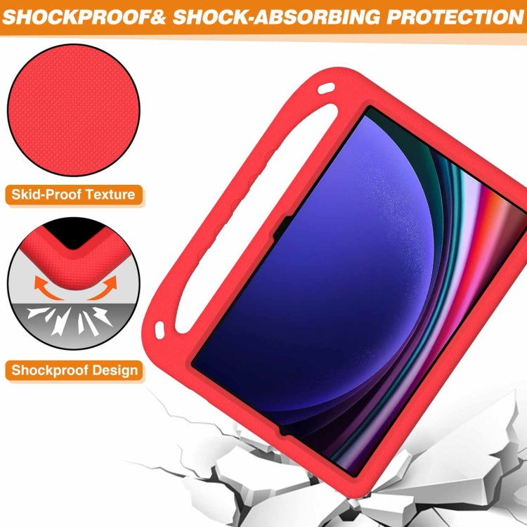 For Samsung Galaxy Tab S9+ Handle EVA Shockproof Tablet Case with Holder(Red) by bashfashion
