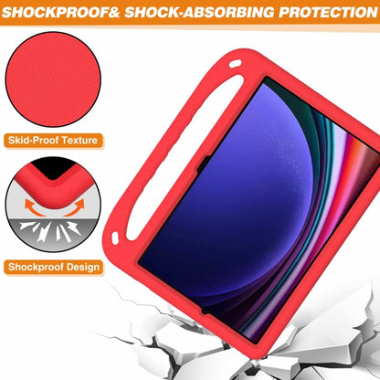 For Samsung Galaxy Tab S9+ Handle EVA Shockproof Tablet Case with Holder(Red) by bashfashion