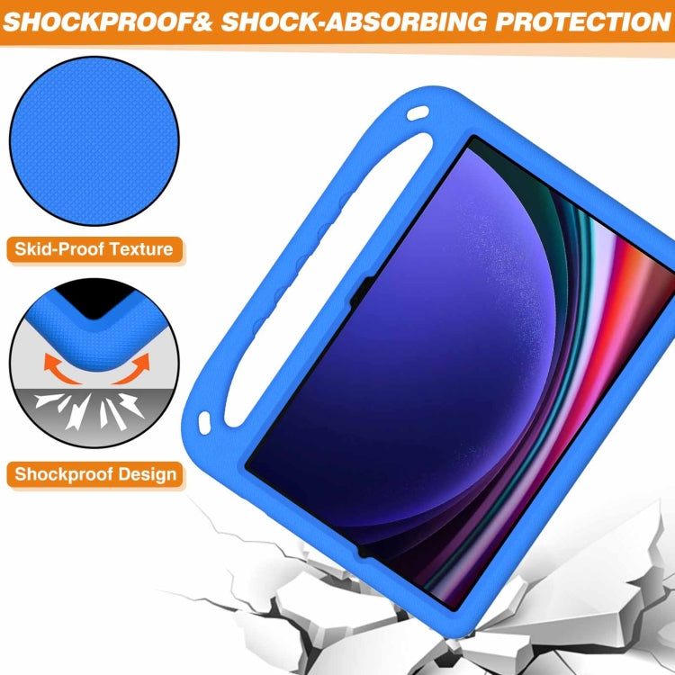 For Samsung Galaxy Tab S9+ Handle EVA Shockproof Tablet Case with Holder(Blue) by bashfashion