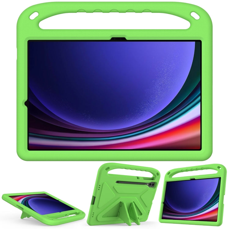 For Samsung Galaxy Tab S9+ Handle EVA Shockproof Tablet Case with Holder(Green) by bashfashion