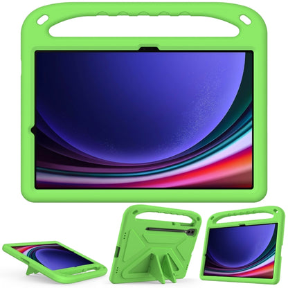 For Samsung Galaxy Tab S9+ Handle EVA Shockproof Tablet Case with Holder(Green) by bashfashion