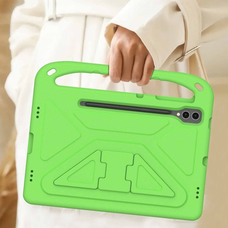 For Samsung Galaxy Tab S9+ Handle EVA Shockproof Tablet Case with Holder(Green) by bashfashion