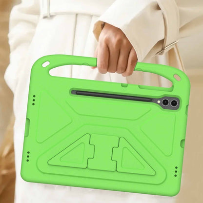 For Samsung Galaxy Tab S9+ Handle EVA Shockproof Tablet Case with Holder(Green) by bashfashion