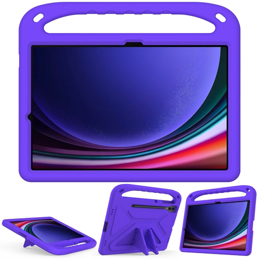 For Samsung Galaxy Tab S9+ Handle EVA Shockproof Tablet Case with Holder(Purple) by bashfashion