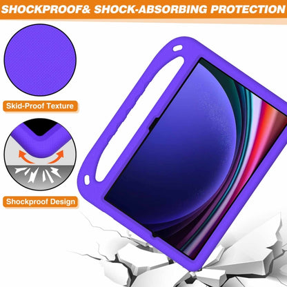 For Samsung Galaxy Tab S9+ Handle EVA Shockproof Tablet Case with Holder(Purple) by bashfashion