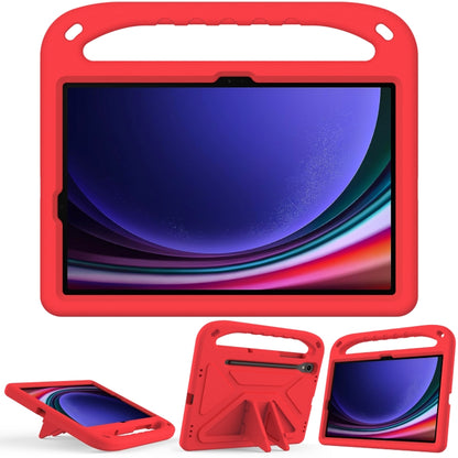 For Samsung Galaxy Tab S9 Handle EVA Shockproof Tablet Case with Holder(Red) by bashfashion