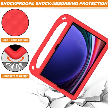 For Samsung Galaxy Tab S9 Handle EVA Shockproof Tablet Case with Holder(Red) by bashfashion