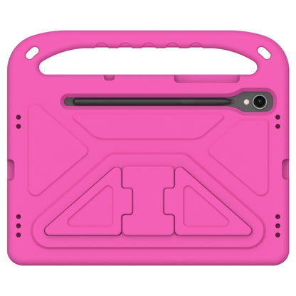 For Samsung Galaxy Tab S9 Handle EVA Shockproof Tablet Case with Holder(Rose Red) by bashfashion