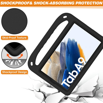 For Samsung Galaxy Tab Tab A11 / A9 Handle EVA Shockproof Tablet Case with Holder(Black) by bashfashion