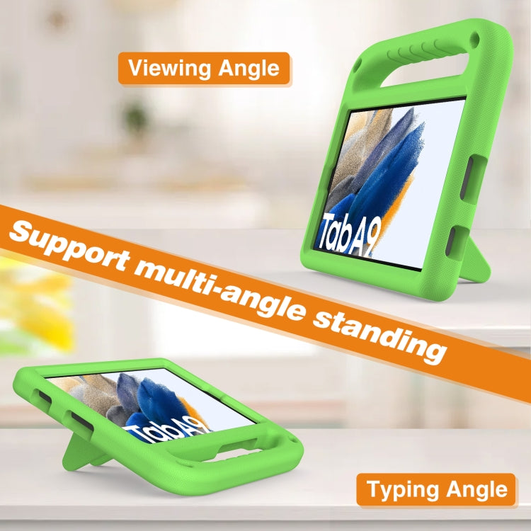 For Samsung Galaxy Tab Tab A11 / A9 Handle EVA Shockproof Tablet Case with Holder(Green) by bashfashion