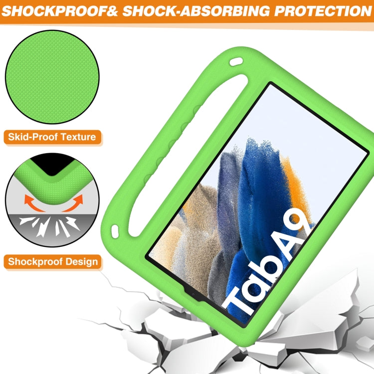 For Samsung Galaxy Tab Tab A11 / A9 Handle EVA Shockproof Tablet Case with Holder(Green) by bashfashion