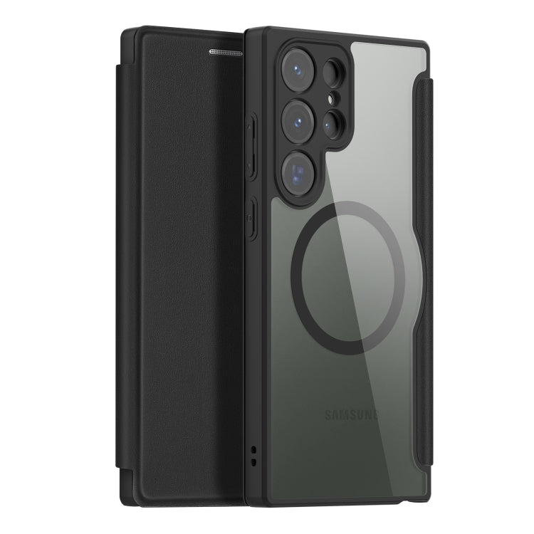 For Samsung Galaxy S23 Ultra 5G DUX DUCIS Skin X Pro Series Magsafe PC + TPU Phone Leather Case(Black) by DUX DUCIS