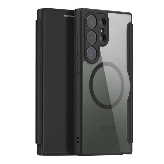 For Samsung Galaxy S23 Ultra 5G DUX DUCIS Skin X Pro Series Magsafe PC + TPU Phone Leather Case(Black) by DUX DUCIS