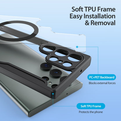 For Samsung Galaxy S23 Ultra 5G DUX DUCIS Skin X Pro Series Magsafe PC + TPU Phone Leather Case(Black) by DUX DUCIS