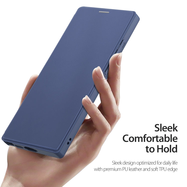 For Samsung Galaxy S23 Ultra 5G DUX DUCIS Skin X Pro Series Magsafe PC + TPU Phone Leather Case(Blue) by DUX DUCIS