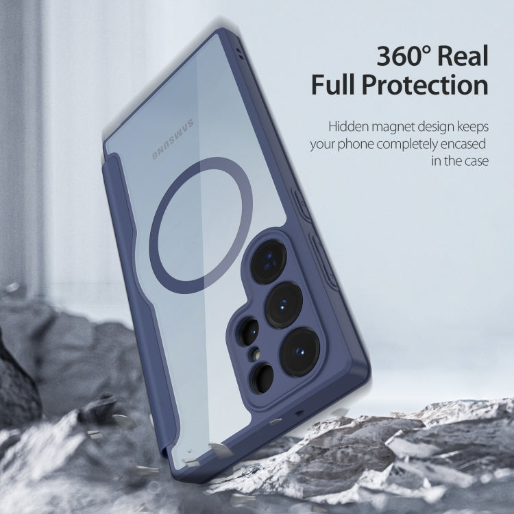 For Samsung Galaxy S23 Ultra 5G DUX DUCIS Skin X Pro Series Magsafe PC + TPU Phone Leather Case(Blue) by DUX DUCIS