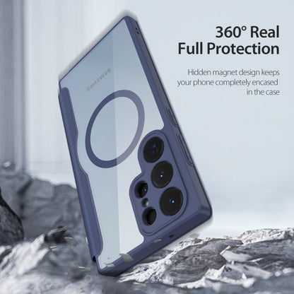 For Samsung Galaxy S23 Ultra 5G DUX DUCIS Skin X Pro Series Magsafe PC + TPU Phone Leather Case(Blue) by DUX DUCIS