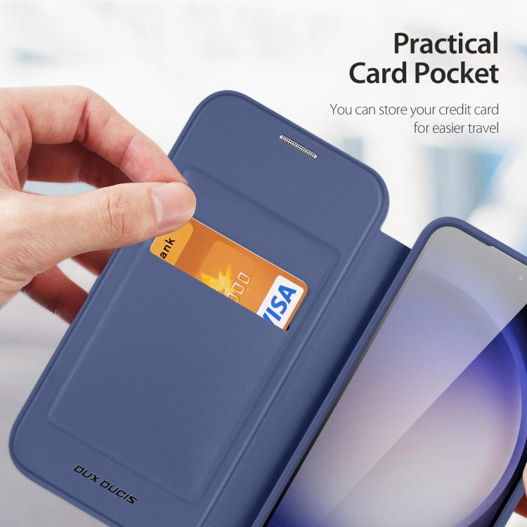 For Samsung Galaxy S24+ 5G DUX DUCIS Skin X Pro Series Magsafe PC + TPU Phone Leather Case(Blue) by DUX DUCIS