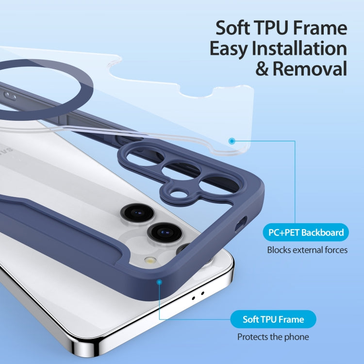 For Samsung Galaxy S24+ 5G DUX DUCIS Skin X Pro Series Magsafe PC + TPU Phone Leather Case(Blue) by DUX DUCIS