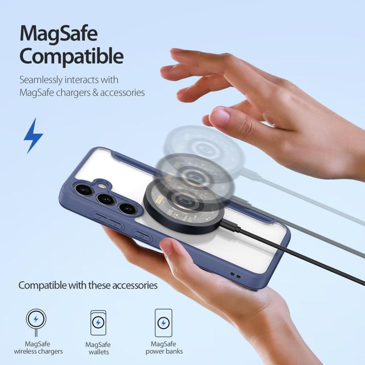 For Samsung Galaxy S24+ 5G DUX DUCIS Skin X Pro Series Magsafe PC + TPU Phone Leather Case(Blue) by DUX DUCIS