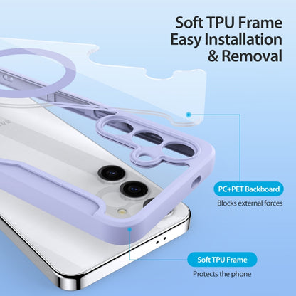 For Samsung Galaxy S24+ 5G DUX DUCIS Skin X Pro Series Magsafe PC + TPU Phone Leather Case(Purple) by DUX DUCIS