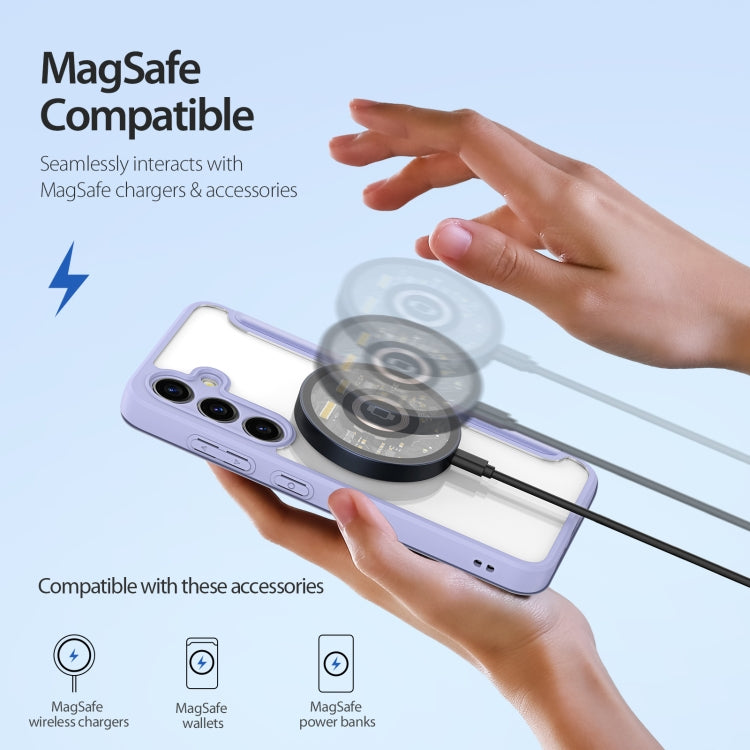 For Samsung Galaxy S24+ 5G DUX DUCIS Skin X Pro Series Magsafe PC + TPU Phone Leather Case(Purple) by DUX DUCIS