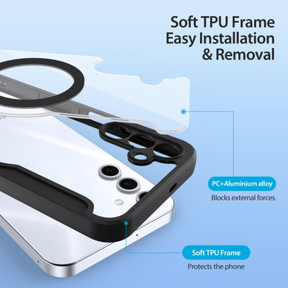 For Samsung Galaxy S25 5G DUX DUCIS Skin X Pro Series Magsafe PC + TPU Phone Leather Case(Black) by DUX DUCIS