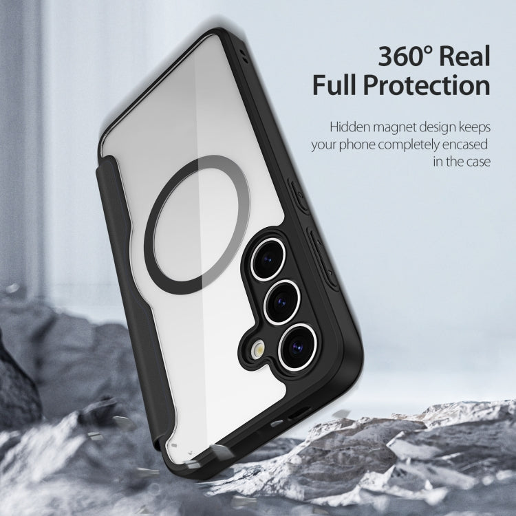 For Samsung Galaxy S25 5G DUX DUCIS Skin X Pro Series Magsafe PC + TPU Phone Leather Case(Black) by DUX DUCIS