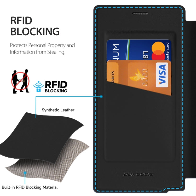 For Samsung Galaxy S25 Ultra 5G DUX DUCIS Skin X Pro Series Magsafe PC + TPU Phone Leather Case(Black) by DUX DUCIS