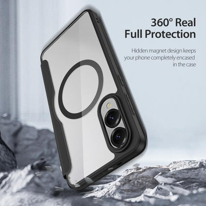 For Samsung Galaxy S25 Edge 5G DUX DUCIS Skin X Pro Series Magsafe PC + TPU Phone Leather Case(Black) by DUX DUCIS