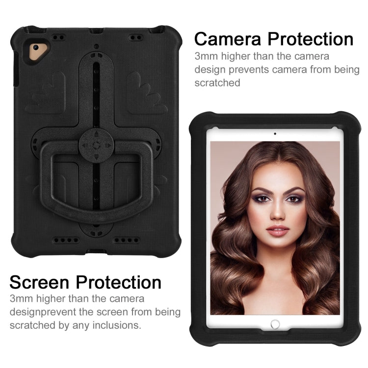 For iPad Air 2 / 9.7 2017 / 2018 Shield 360 Rotation Handle EVA Shockproof PC Tablet Case(Black) by bashfashion
