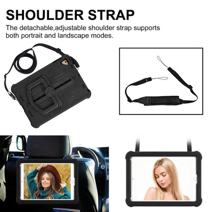 For iPad Air 2 / 9.7 2017 / 2018 Shield 360 Rotation Handle EVA Shockproof PC Tablet Case(Black) by bashfashion