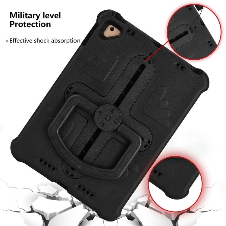 For iPad Air 2 / 9.7 2017 / 2018 Shield 360 Rotation Handle EVA Shockproof PC Tablet Case(Black) by bashfashion