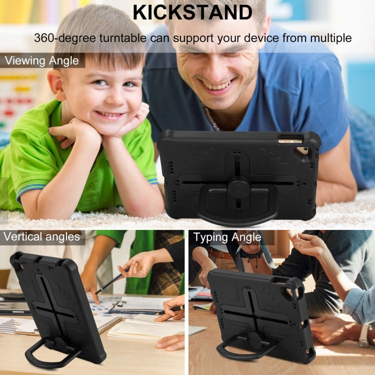 For iPad Air 2 / 9.7 2017 / 2018 Shield 360 Rotation Handle EVA Shockproof PC Tablet Case(Black) by bashfashion