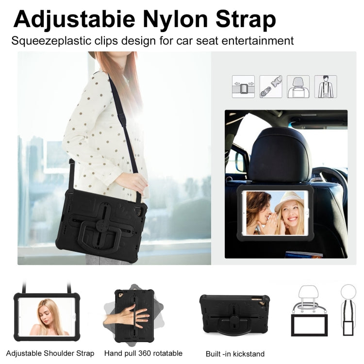 For iPad Air 2 / 9.7 2017 / 2018 Shield 360 Rotation Handle EVA Shockproof PC Tablet Case(Black) by bashfashion