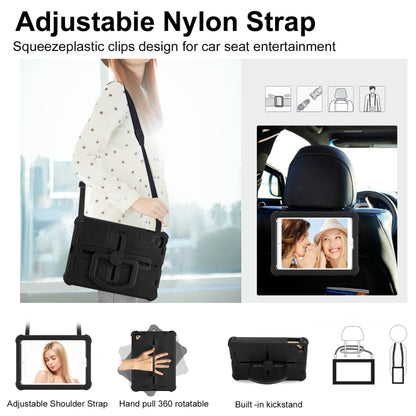 For iPad Air 2 / 9.7 2017 / 2018 Shield 360 Rotation Handle EVA Shockproof PC Tablet Case(Black) by bashfashion
