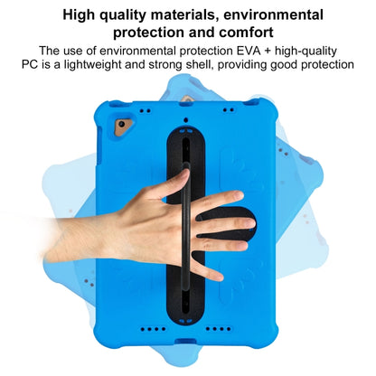 For iPad Air 2 / 9.7 2017 / 2018 Shield 360 Rotation Handle EVA Shockproof PC Tablet Case(Blue Black) by bashfashion